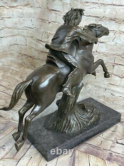 Vintage Bronze Metal Sculpture Western Art Nouveau Deco Antoine Bofill Rare Lily