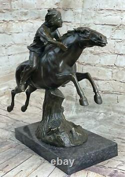 Vintage Bronze Metal Sculpture Western Style Art Nouveau Deco by Antoine Bofill Art