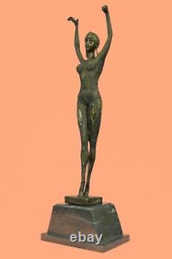 Vintage Bronze Sea Dancer Statue Art New Deco Demeter Chiparus Decor