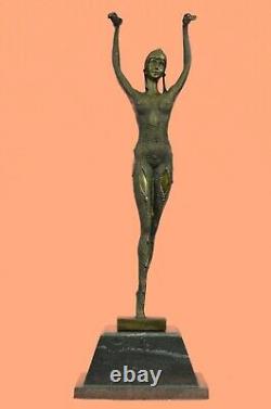 Vintage Bronze Sea Dancer Statue Art New Deco Demeter Chiparus Decor