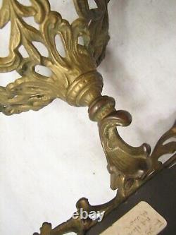 Vintage Cast Iron Art Nouveau Dress Stand Mirror Shaving Vanity Ornate Frame