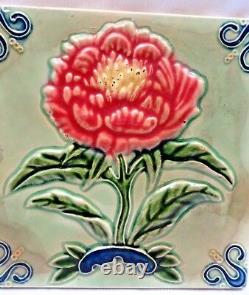 Vintage Ceramic Tiles Porcelain Art New Flower And Sheet Design