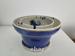 Vintage Ceramic Vase Ceramics Vase Blue Pot Art Deco Decoration Vintage