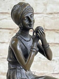 Vintage Chiparus 1920 High Fashion Art Deco New Girl Bronze Sculpture