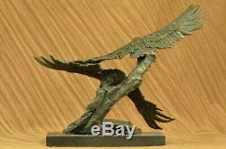 Vintage Collection Hand Bronze VIVID Eagle Statue Original Art Deco Decor