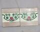 Vintage Decorative Majolica Rose Flower Art Nouveau Architecture Tiles Japan 33