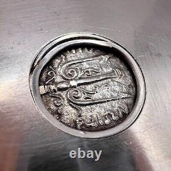 Vintage Dukach 925 Sterling Silver Collectible Plate with Coin Design