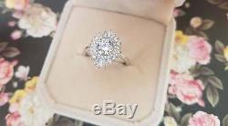 Vintage Engagement Ring Engagement Ring Art Deco Diamond 10kt White Gold