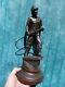 Vintage Fireman Firefighter's Statue Firefighter By H Weisse Plaque Dated 1929