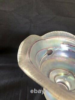 Vintage Freiherr Von Poschinger Art Nouveau Iridescent Purple Fruit Bowl