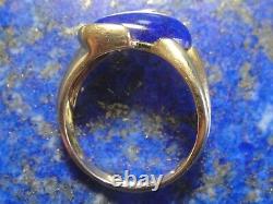 Vintage Gold Ring 18k 750 + Lapis Lazuli Art Nouveau / Deco 7.09g Size 59