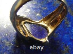 Vintage Gold Ring 18k 750 + Lapis Lazuli Art Nouveau / Deco 7.09g Size 59