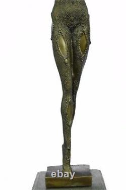 Vintage Grand Art Deco Dancer Dimitri Chiparus Bronze Sculpture Signed Figure