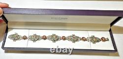 Vintage Grand Tour Italian Art Nouveau Micro Mosaic Floral 8 Bracelet CO42