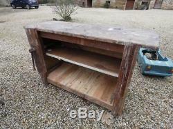 Vintage Industrial Crafts Cabinet Small Workbenches Wood Carpenter Workshop Metal Clamp
