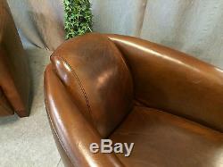 Vintage Leather Armchairs (pair)