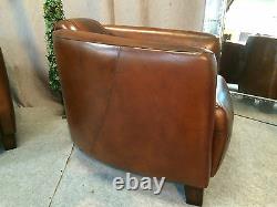 Vintage Leather Bar (pair) Armchairs