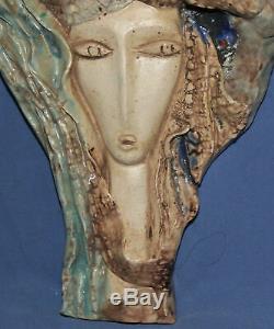 Vintage Made By Hand Ceramic Wall Hanging Work Of Art Sculpture