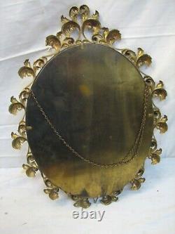 Vintage Metal Molded Decorated Art Nouveau Finishing Brass Conical Photo Frame Photo