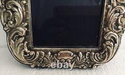 Vintage Photo Frame Decorated In Sterling Art Nouveau Silver