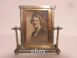 Vintage Photo Port Frame, 1900s, Nickel-plated Metal