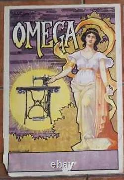 Vintage Poster of Omega Sewing Machines Art Nouveau c. 1910