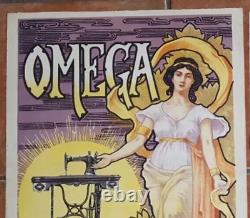 Vintage Poster of Omega Sewing Machines Art Nouveau c. 1910