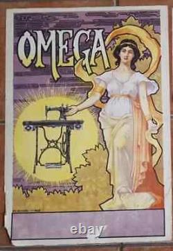 Vintage Poster of Omega Sewing Machines Art Nouveau c. 1910