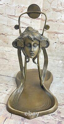 Vintage Production Style Art Nouveau Brass or Bronze Calling Card Jewelry
