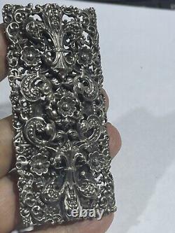 Vintage Silver Sterling Art New Repousse Flower Brooch 39.8 Grams