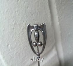 Vintage Silver Sterling Art Nouveau Hatpin Height / M 1913 Chester By Charles