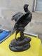 Vintage Statue Cast Art By P. Comolera Art Nouveau Rooster Or Partridge Bruyere