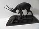 Vintage Statue Of A Gazelle Antelope Signed By Geo Maxim In French Art Nouveau Style