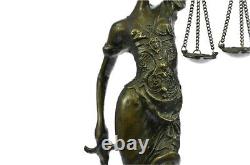 Vintage Store Lady Justice Bronze Statue Fonte Sculpture Art Deco Figure