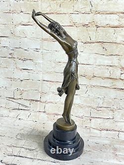 Vintage Style Art New Deco Bronze Dancer By Colinet Fonte Domestic