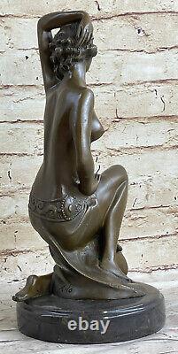 Vintage Style Art New Deco Bronze Dancer By Milo 1980 Original Sculpture