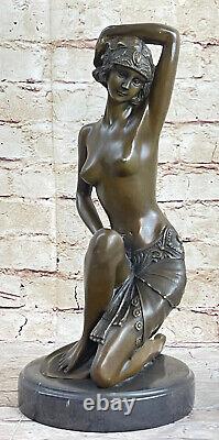 Vintage Style Art New Deco Bronze Harem Dancer By Milo 1980 Original