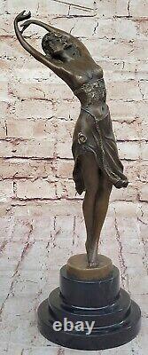 Vintage Style Art Nouveau Deco Bronze Harem Dancer by Colinet Cast