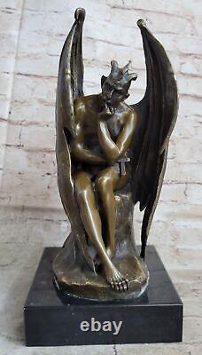 Vintage Style Art Nouveau Euro Bronze Devil Satan Demon Satyr Figurine Sale