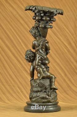 Vintage Style Art Nouveau French Bronze Sculpture Figurine Melt House Gift