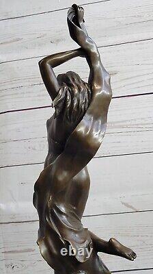 Vintage Style Art Nouveau - Nymph / Goddess - Bronze Marble Base Cast Figurine