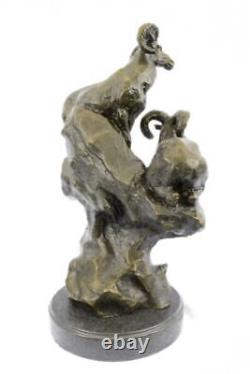 Vintage Style Art Nouveau RAM Horn Head Bust Bronze Art Statue Sculpture Decor