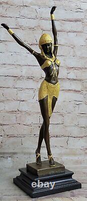 Vintage Style Chiparus Dancer Belly Bronze Sculpture Statue Art Nouveau