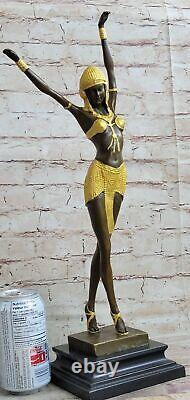 Vintage Style Chiparus Dancer Belly Bronze Sculpture Statue Art Nouveau