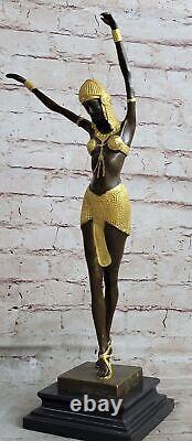 Vintage Style Chiparus Dancer Belly Bronze Sculpture Statue Art Nouveau