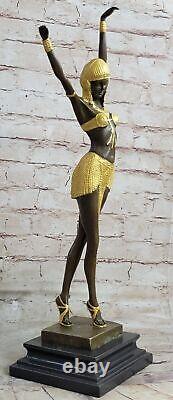 Vintage Style Chiparus Dancer Belly Bronze Sculpture Statue Art Nouveau