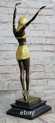 Vintage Style Chiparus Dancer Belly Bronze Sculpture Statue Art Nouveau