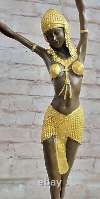 Vintage Style Chiparus Dancer Belly Bronze Sculpture Statue Art Nouveau