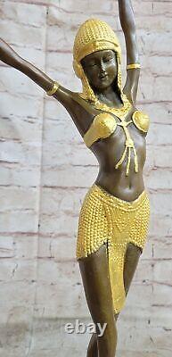 Vintage Style Chiparus Dancer Belly Bronze Sculpture Statue Art Nouveau