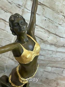 Vintage Style or Patinated Belly Dancer Bronze Sculpture/Statue Art Nouveau